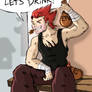 Haruo says 'Let's Drink'