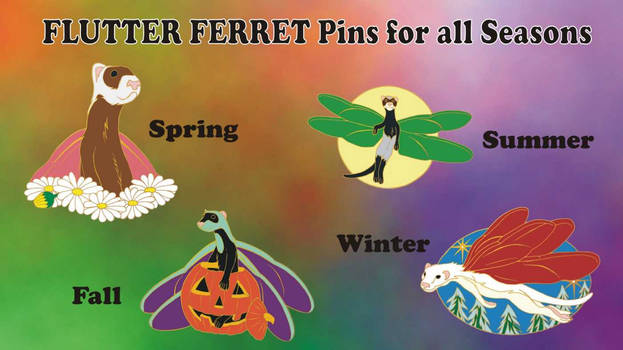 KICKSTARTER - New Flutter Ferret Pins