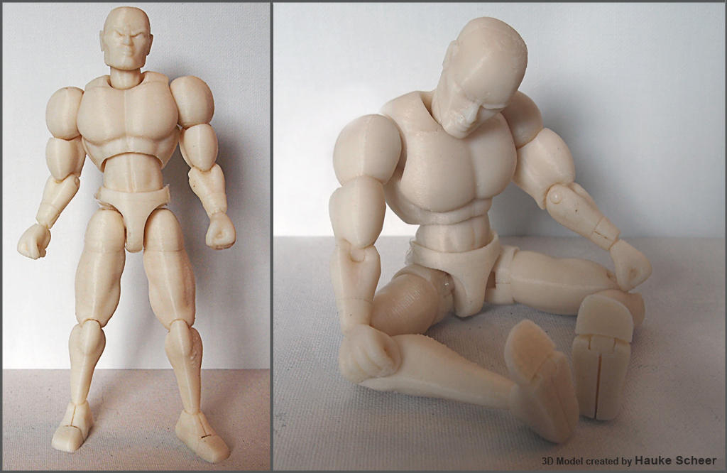 3D printed generic male action figure body B by hauke3000 on DeviantArt.