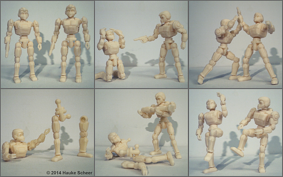 3D printed Robot Action Figures