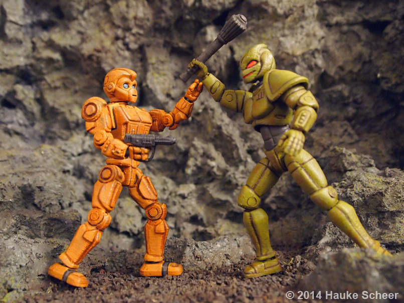 Robots vs. Androids 3D printed figures A