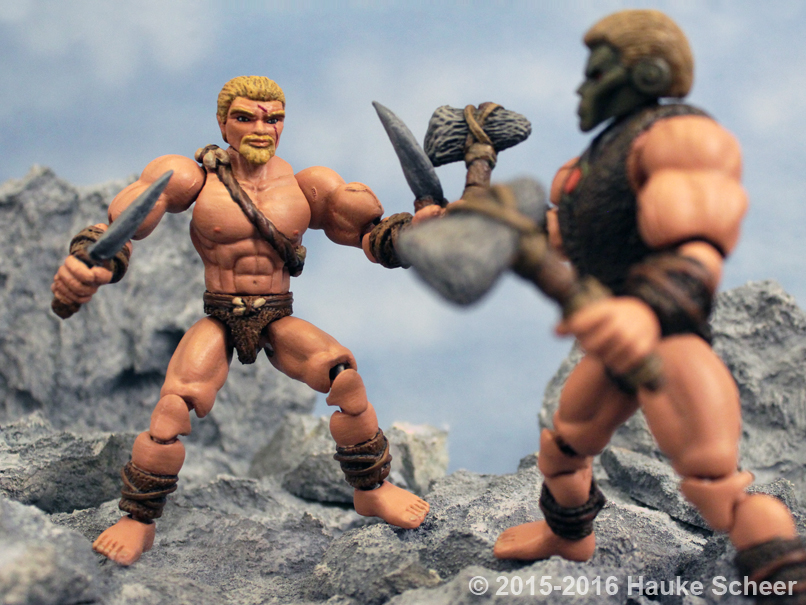 3D printed bearded caveman vs caveborg II