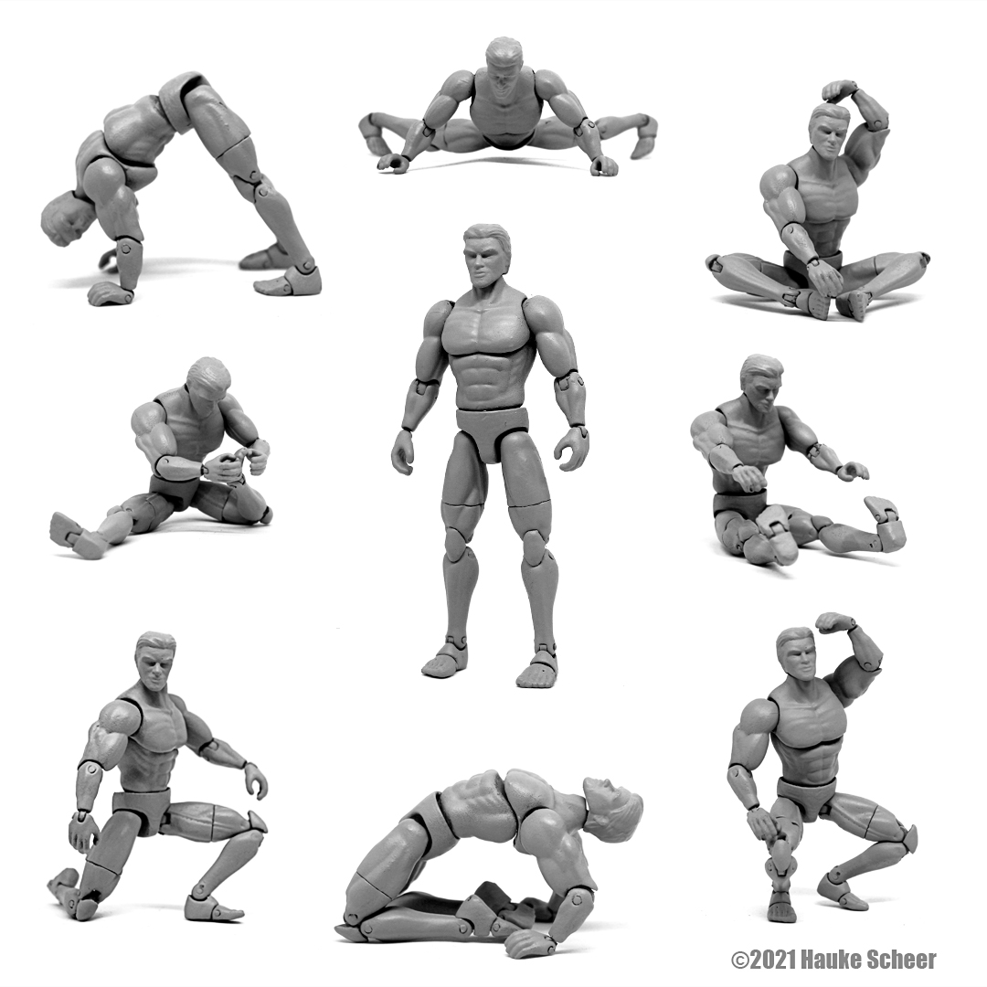 3D printed generic male action figure body by hauke3000 on DeviantArt