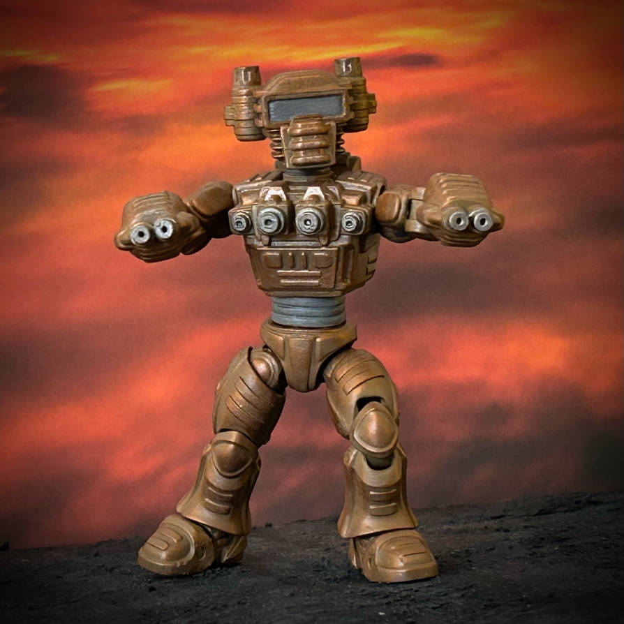 3D printed robot action figure gun bot by hauke3000 on DeviantArt
