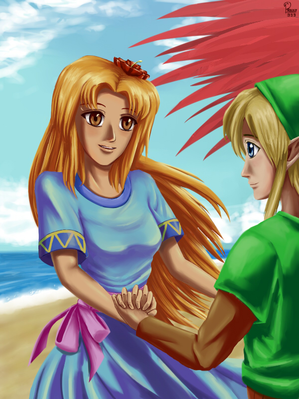 Link and Marin (Link's Awakening) by Prinny333 on DeviantArt