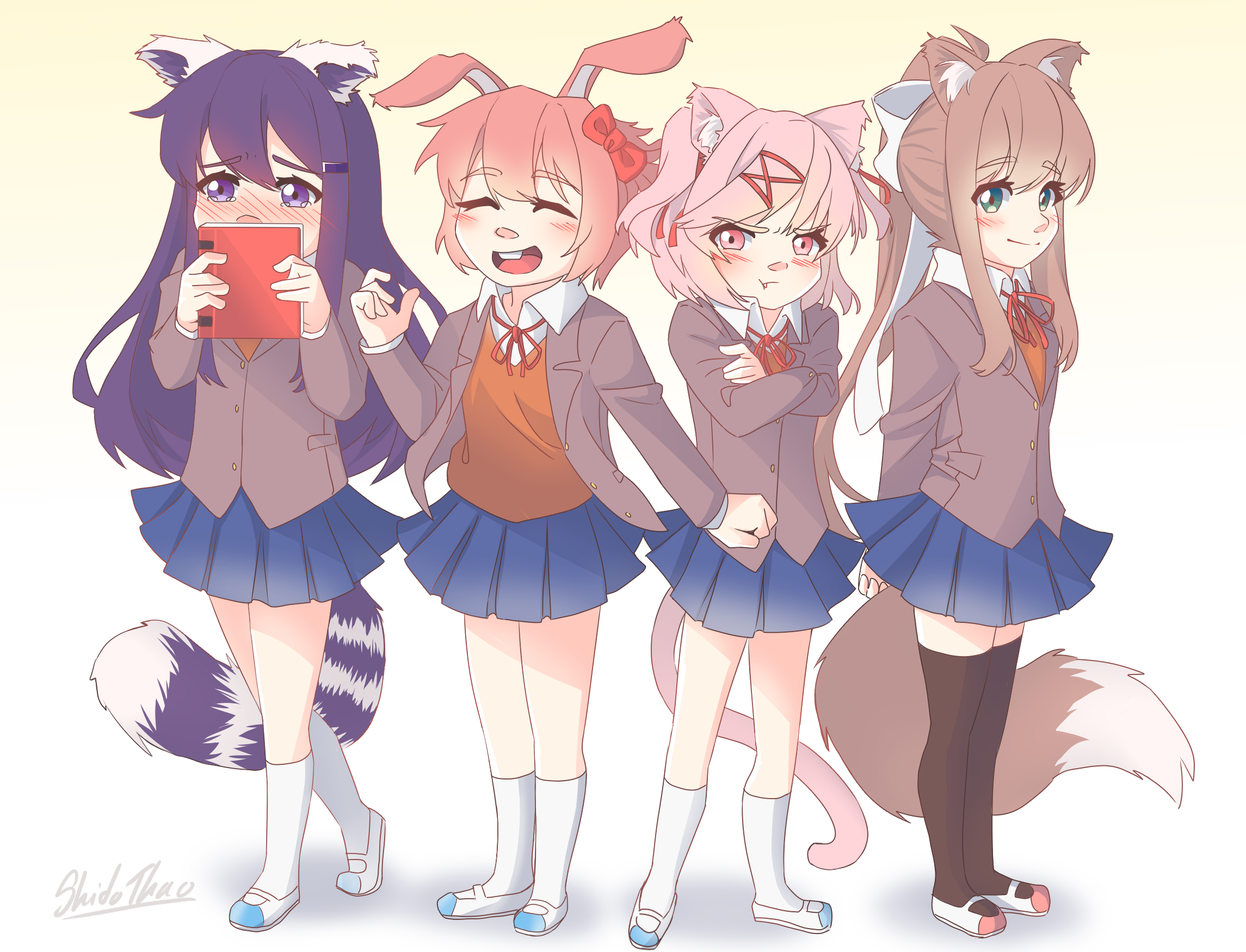 Doki-Doki Literature Club! : All Characters by cimokudo on DeviantArt