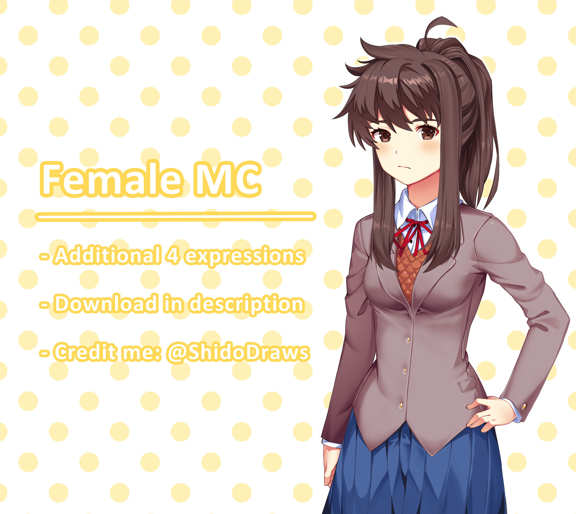 Female MC Doki Doki Literature Club Plus By ShidoDraws On DeviantArt female-mc-doki-doki-literature-club-plus-by-shidodraws-on-deviantart