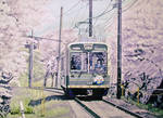 128. Through the Cherry Blossoms by Masasasaki
