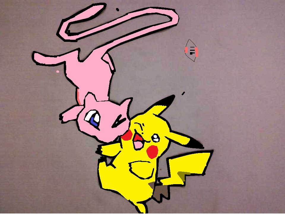 Pikachu and Mew by AriTheHedgeVillan on DeviantArt