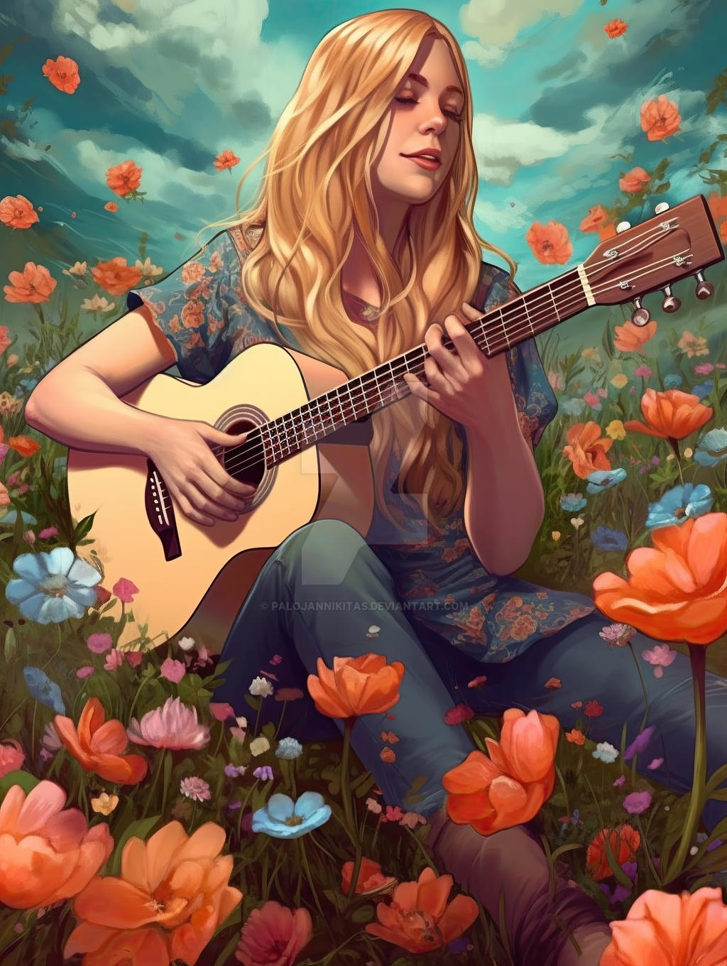Female Playing Guitar Pose by theposearchives on DeviantArt