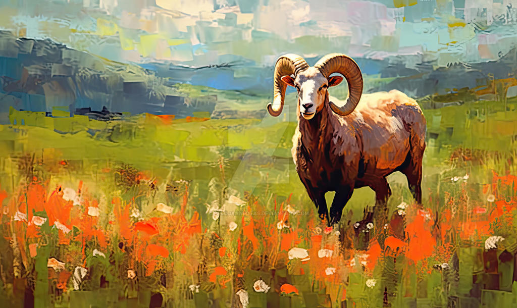 Ram on a Field by palojannikitas on DeviantArt