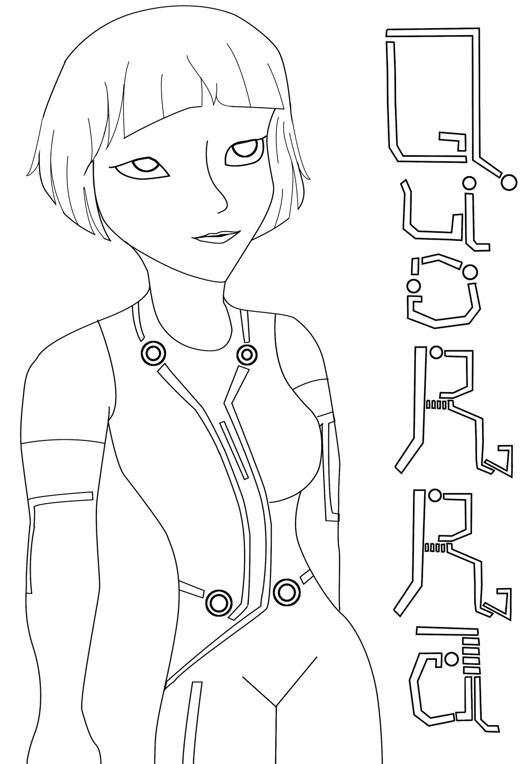 Quorra Line Art