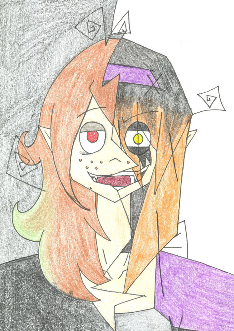 Half Evil Shell half good half EVIL by vampiricdemoncutie on DeviantArt