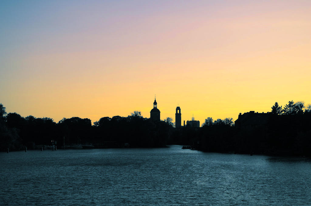 Eiswerder - View to the historic district Spandau