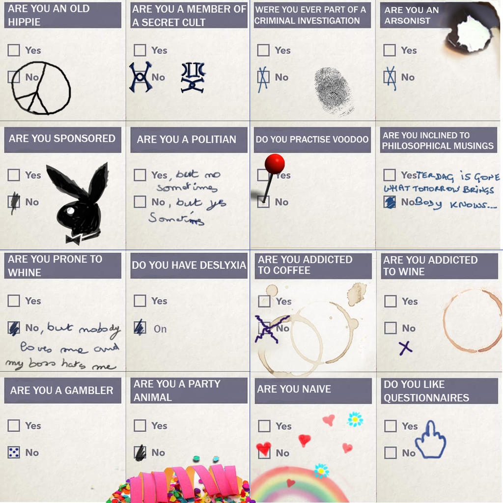 Questionnaire Example Cute funny questionnaire part 2 by crayonmaniac on DeviantArt