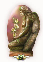 Victorian angel grieving for the world