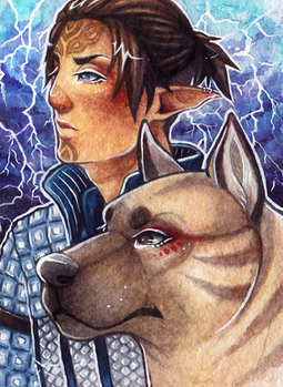 ACEO #52 - Grey Warden