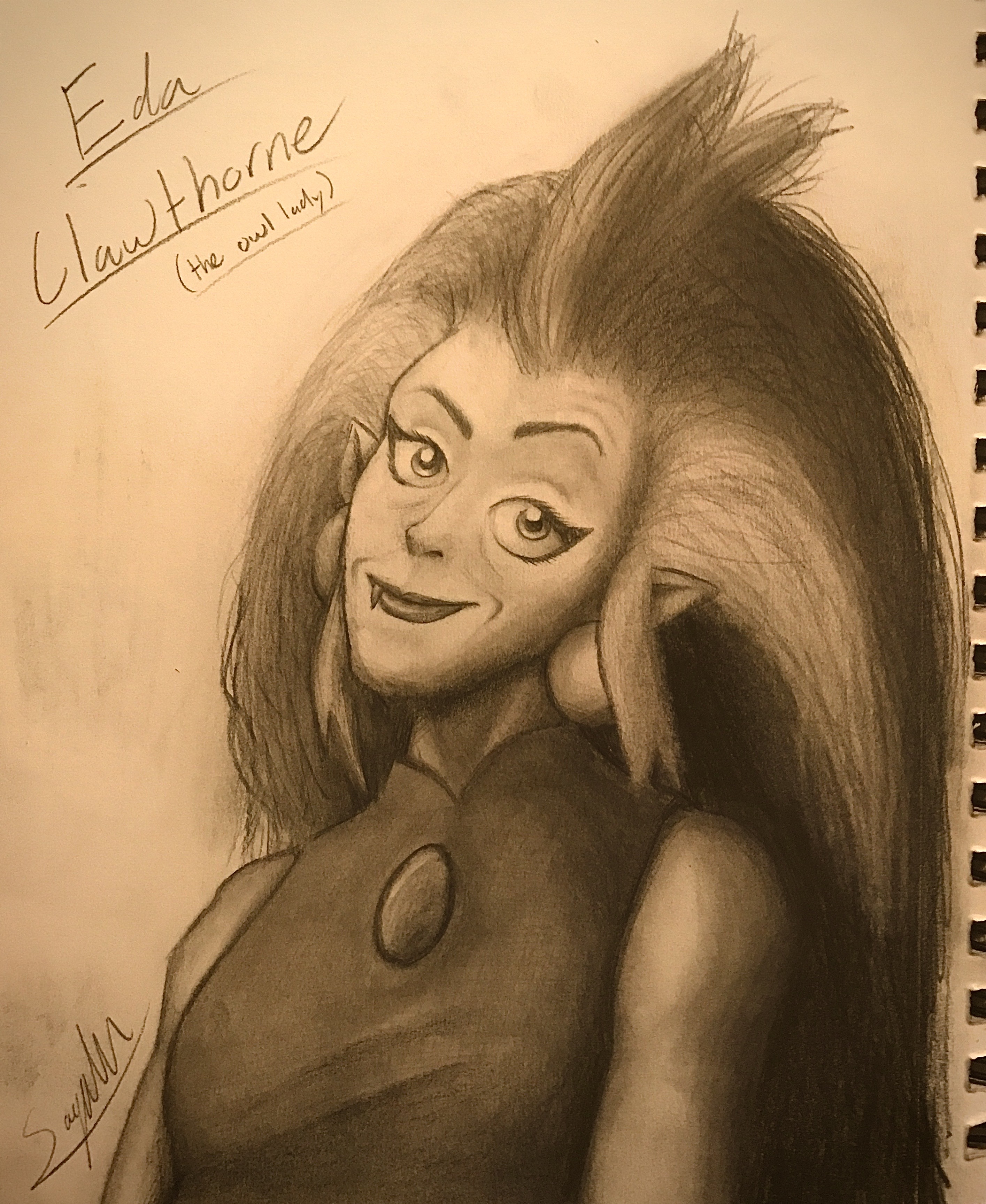 Portrait of eda clawthorne from the show