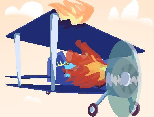 Lumpy Pilot Lumpy flying a Burning Airplane by Dylan665 on DeviantArt