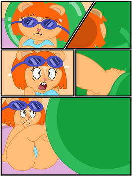 Meagan Filling up her pool Comic 2