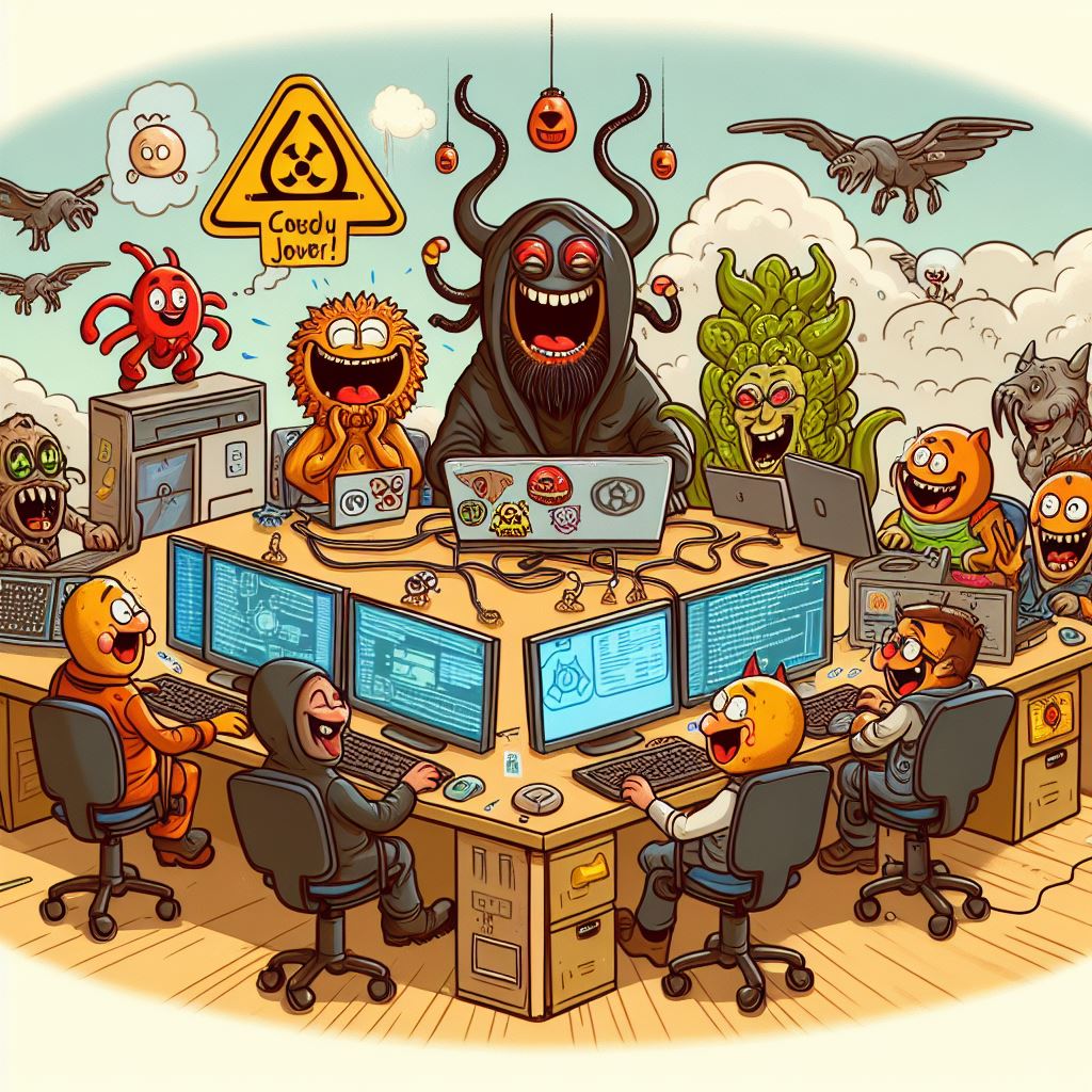 Computer Simulation Joke Illustration for computer joke post by webartgallery on DeviantArt