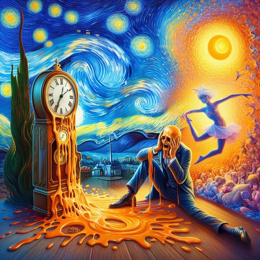 The Persistence Of Memory And The Starry Night ART By Webartgallery On the-persistence-of-memory-and-the-starry-night-art-by-webartgallery-on