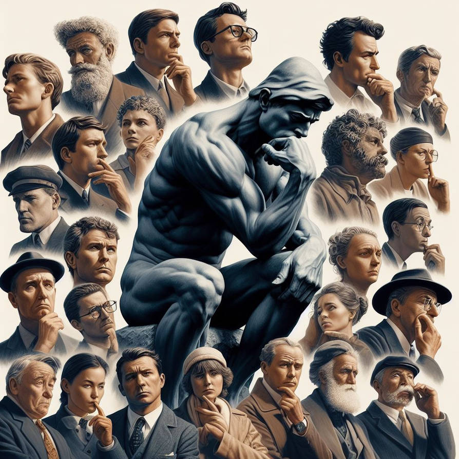 The Thinker by Auguste Rodin - A series of portrai by webartgallery on ...