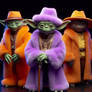 Standing tall, Yoda is, reminiscing of days past.