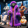 Yoda, C-3PO, R2-D2, R5-D4, BB-8, each with tales