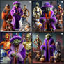 Yoda, C-3PO, R2-D2, R5-D4, BB-8, Chewbacca + Jadi