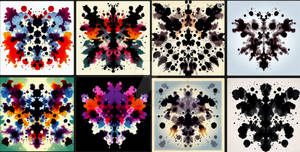 Psychiatrist showing Rorschach inkblots Armageddon