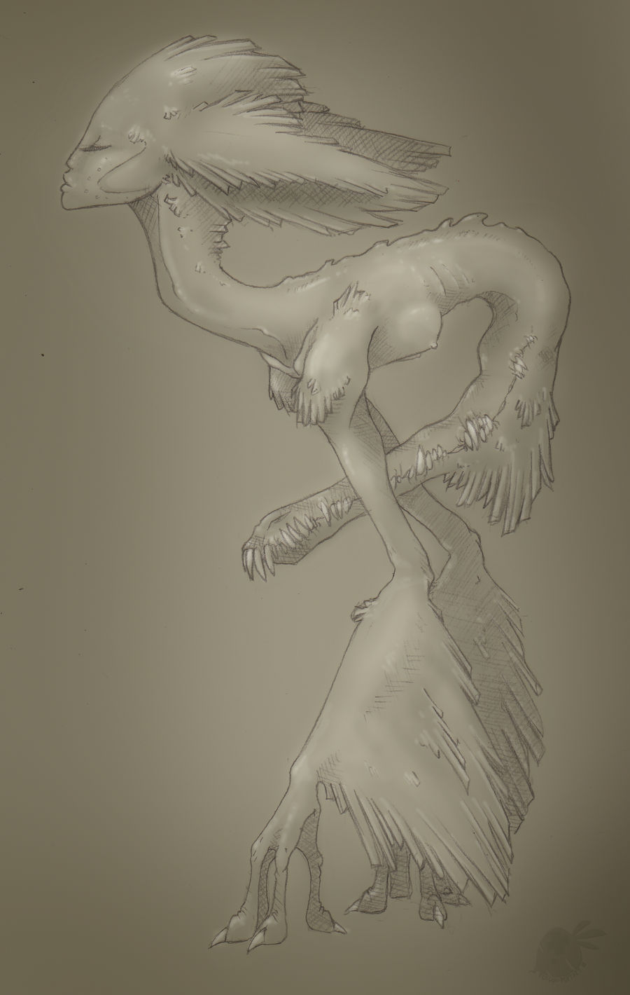 Flightless harpy