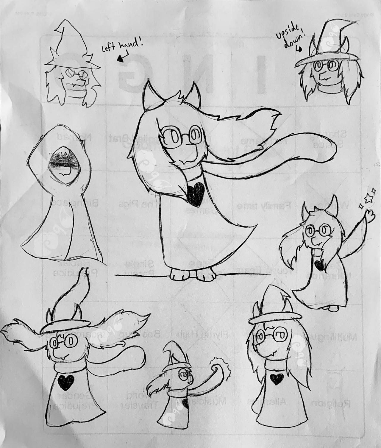Simple Ralsei Drawing Ralsei Sketch by Cloud9Vee on DeviantArt