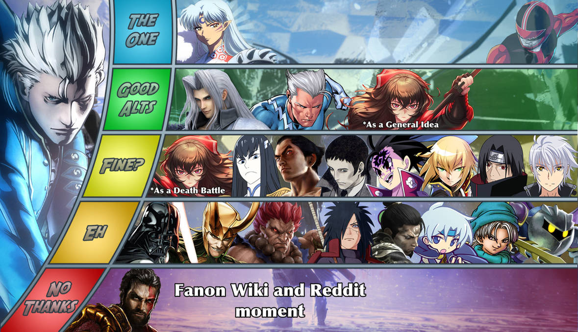 Vergil Matchup Tier List by TheSpiderPatriot on DeviantArt