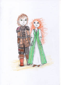 Hiccup and Merida-dragon 3