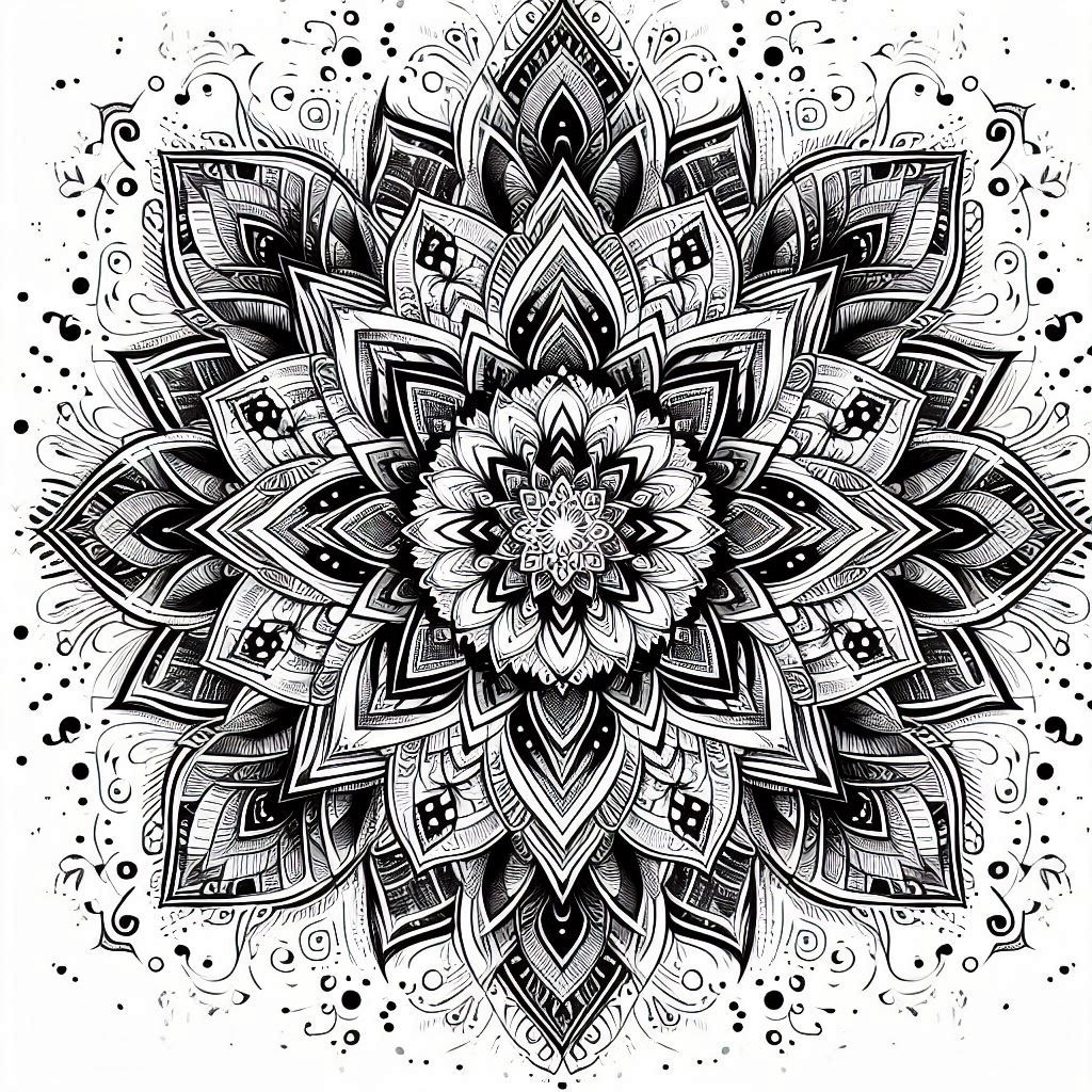 Mandala Artblack And White