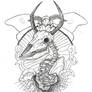 Tattoo Design deer skull -