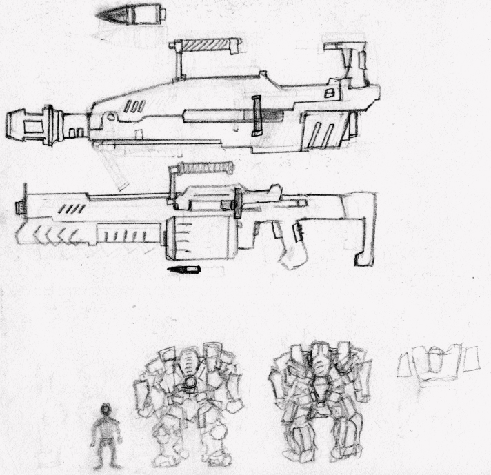 Weapons to Mech exo skeleton s