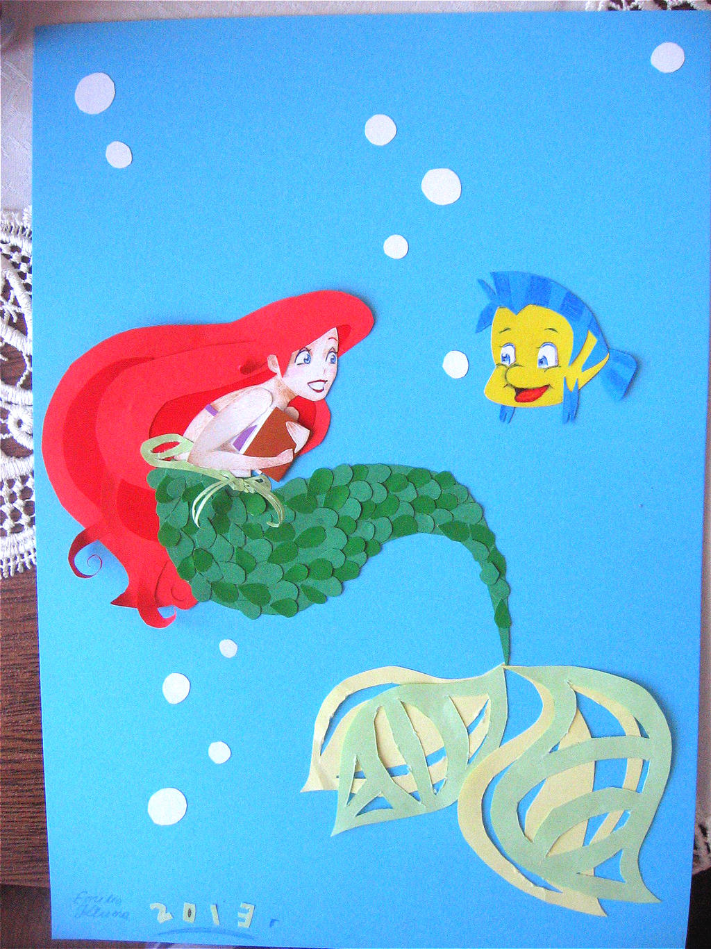 The Little Mermaid: papercutting (?)
