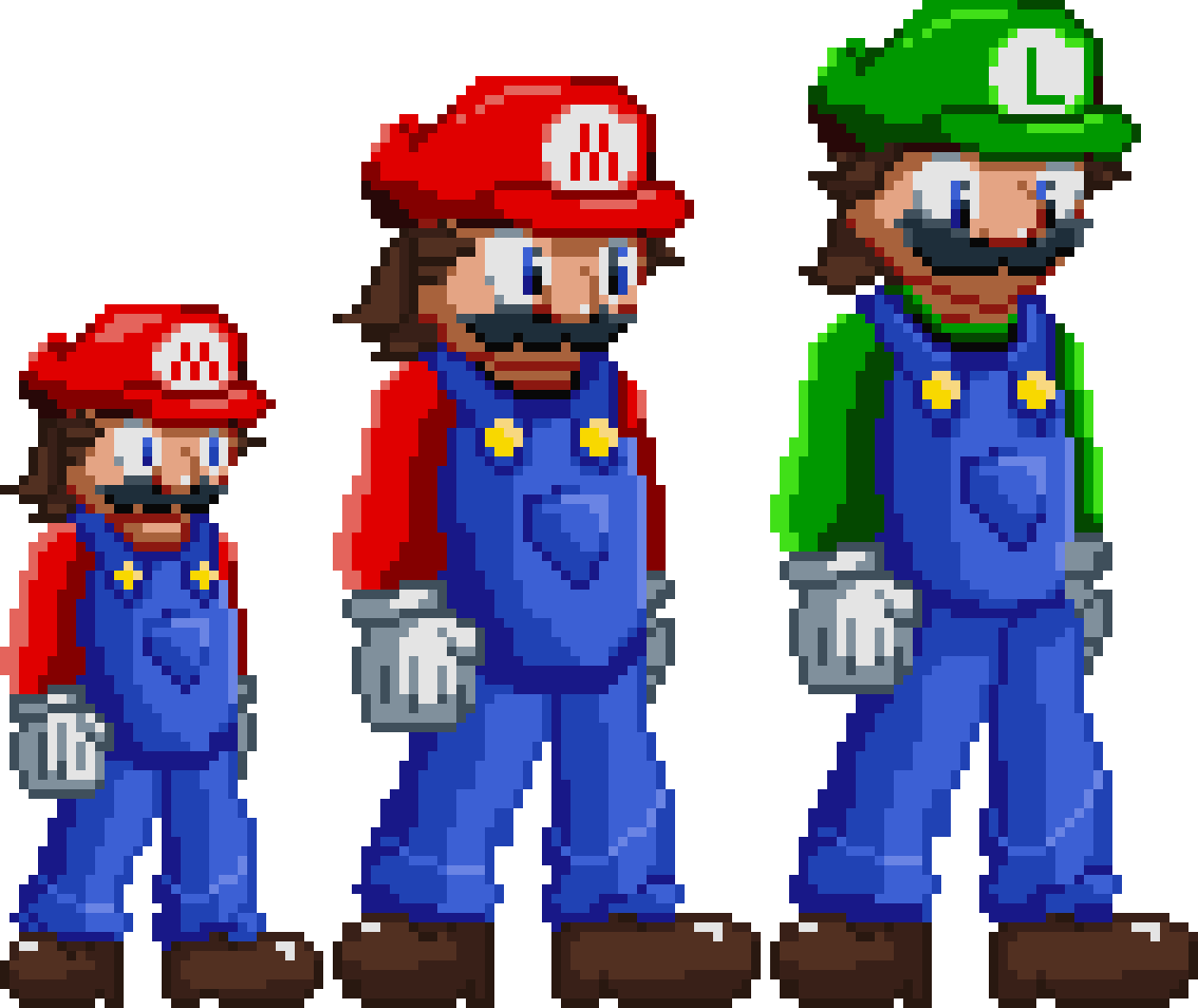 Mario Bros. -- Sprite Art by Canis-Sanguis on DeviantArt