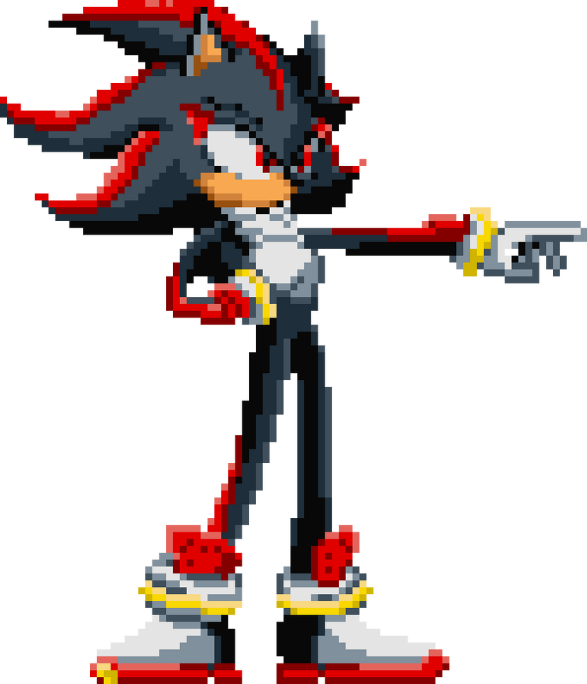 Shadow the Hedgehog Sprite Art by CanisSanguis on DeviantArt
