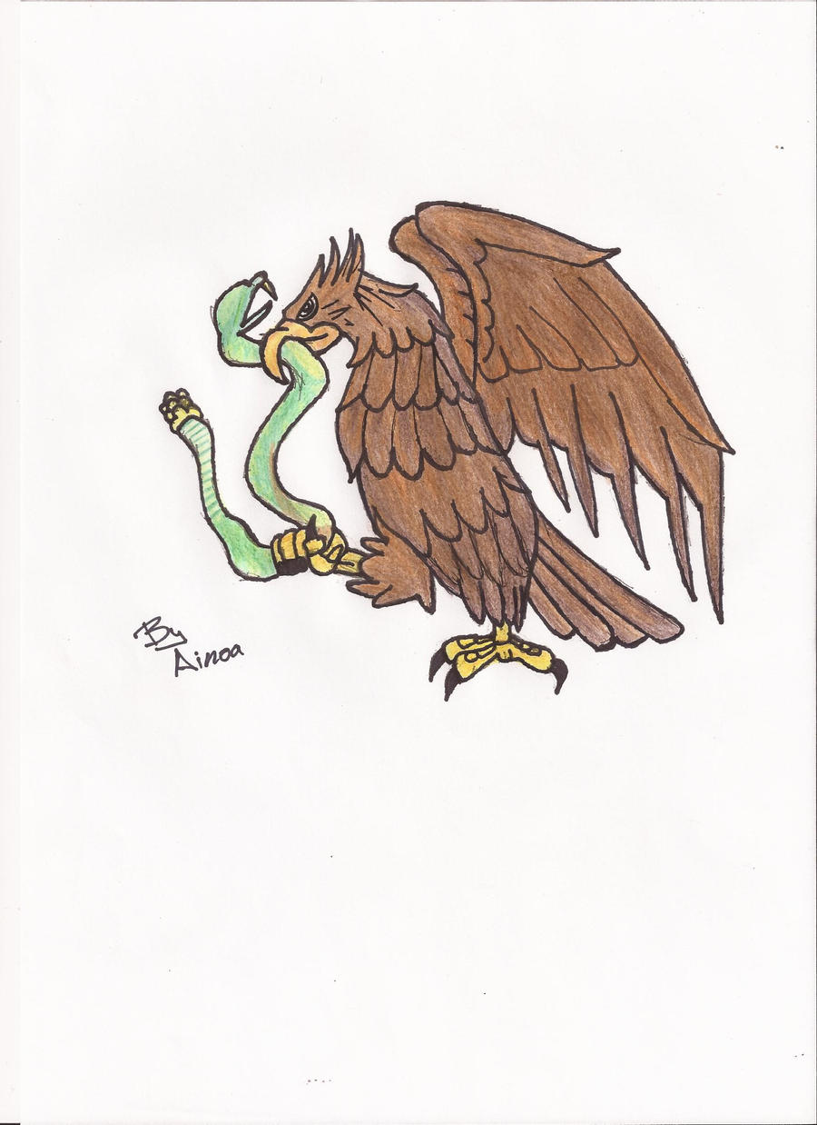 Aguila de la Bandera de Mexico by AiLawliet on DeviantArt