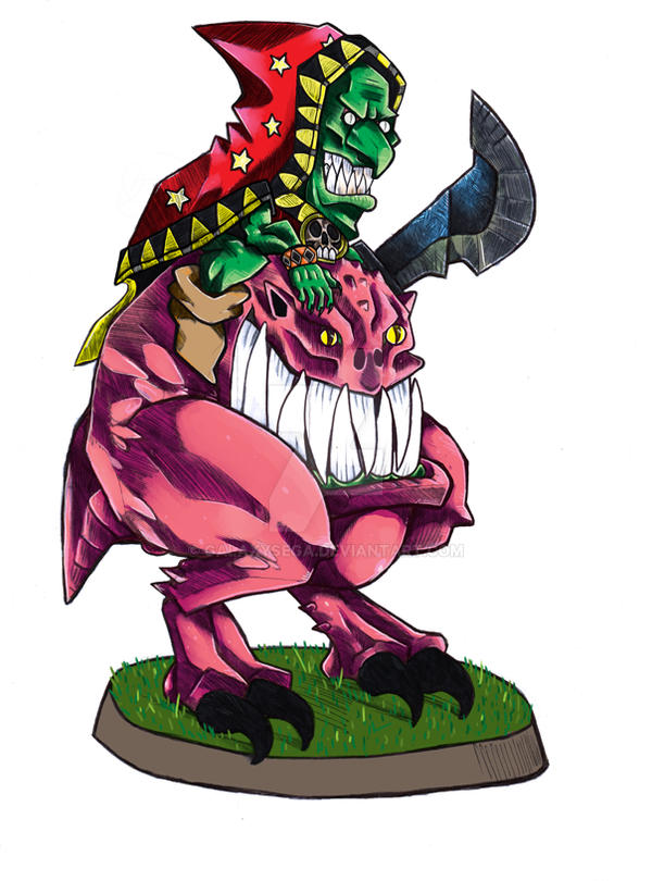 Squig rider by GalaxySega on DeviantArt