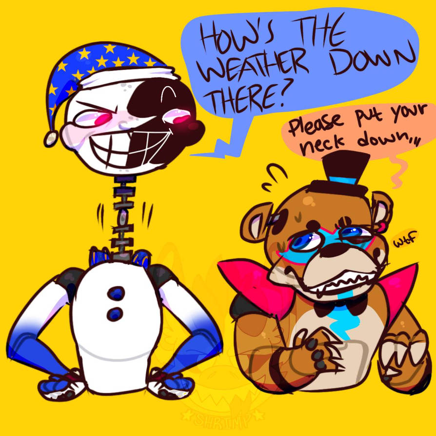 Moondrop and Freddy Doodle (FNAF: SB) by Squint-The-Dutchie on
