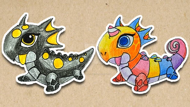 Salamander Dragon and Candy Dragon