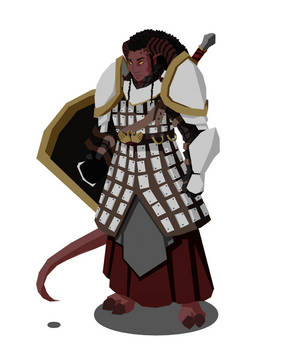 Vindicator, the tiefling Paladin