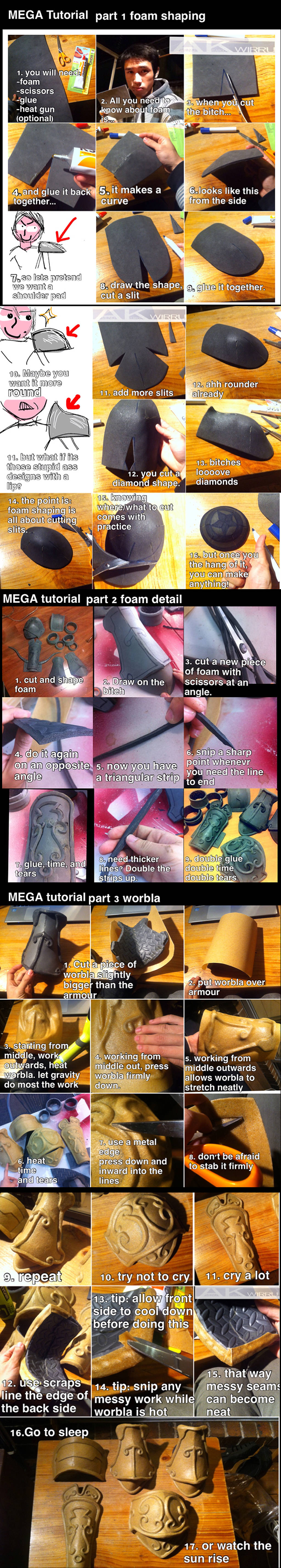 Foam and Worbla armour MEGA TUTORIAL by AmenoKitarou