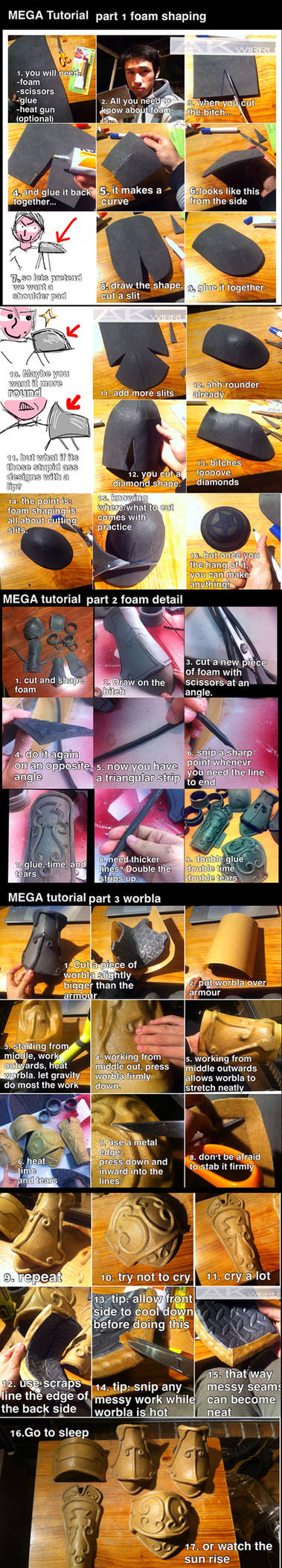 Foam and Worbla armour MEGA TUTORIAL by AmenoKitarou