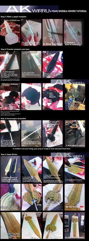 Foam and Worbla Sword Making DOUBLE TUTORIAL