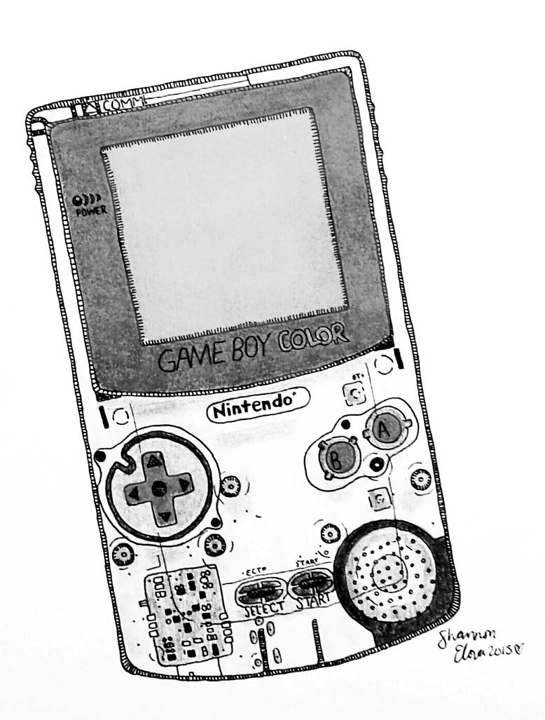 Gameboy Coloring Gameboy Color by sylvelora on DeviantArt